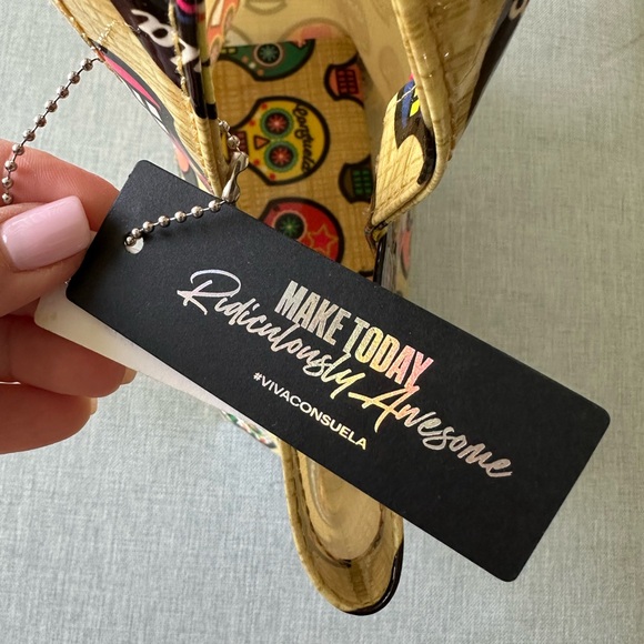 NWT! Consuela Sugar Skull Beige Tote Bag-Brand New! - Picture 3 of 6